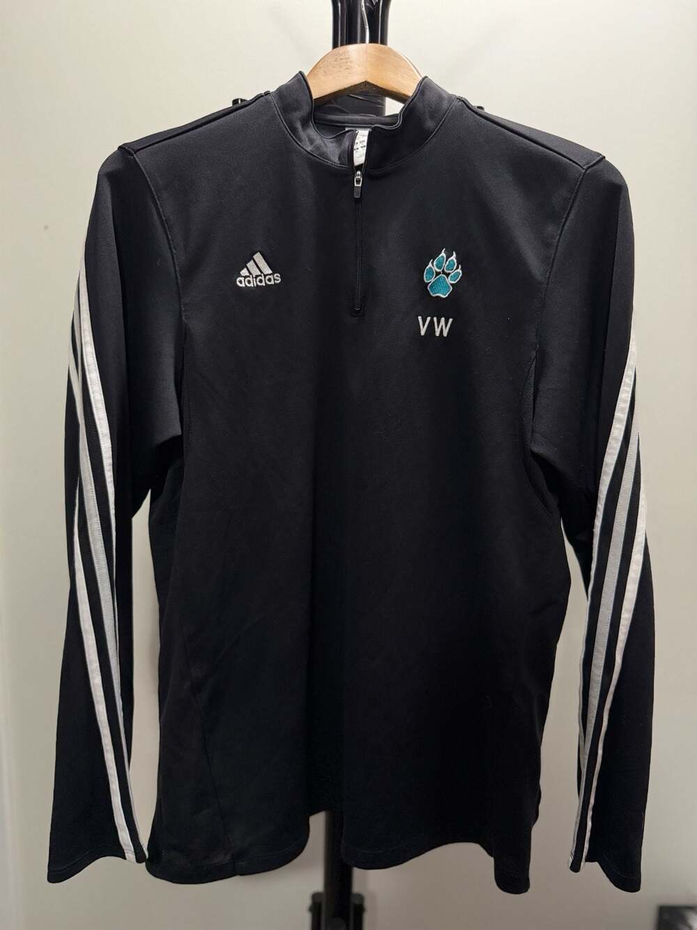 Adidas Climacool Quarter-Zip Performance Pullover with Team Logo Womenswear Sz X